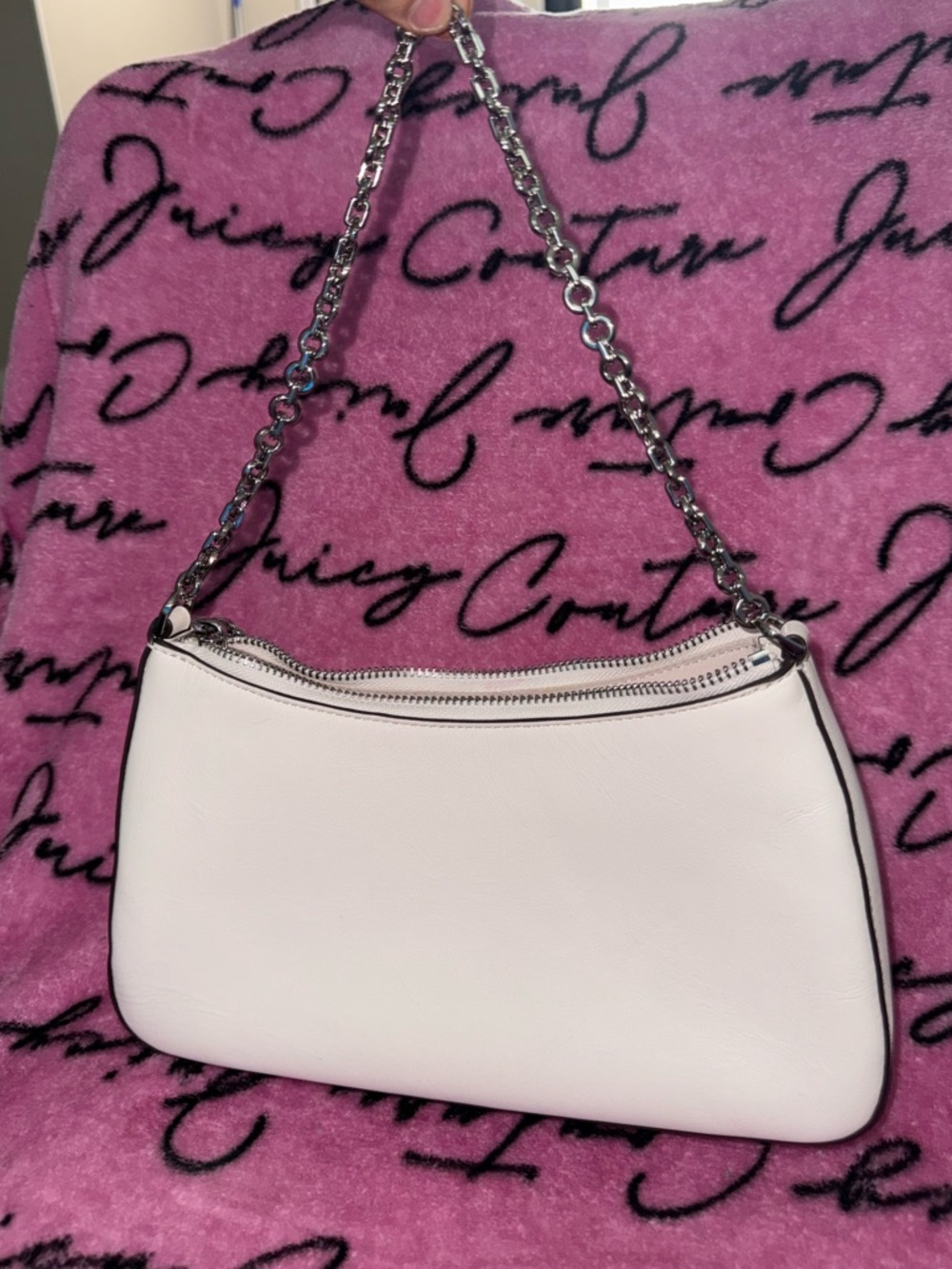 kate spade White Hello Kitty Leather Shoulder Bag with Red Bow - Picture 2 of 10